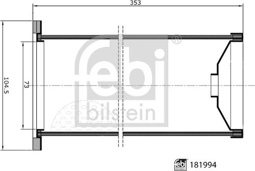 Febi Bilstein 181994 - Воздушный фильтр, двигатель unicars.by