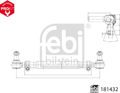 Febi Bilstein 181432 - Рулевая тяга unicars.by