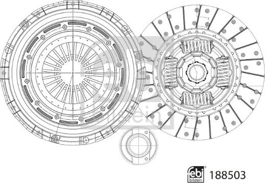 Febi Bilstein 188503 - Комплект сцепления unicars.by