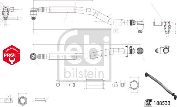 Febi Bilstein 188533 - Рулевая тяга unicars.by