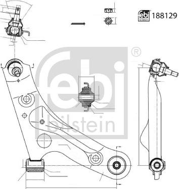 Febi Bilstein 188129 - Рычаг подвески колеса unicars.by