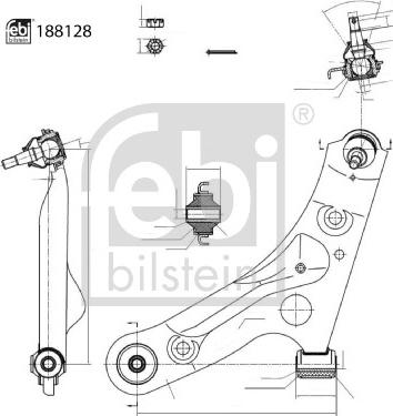 Febi Bilstein 188128 - Рычаг подвески колеса unicars.by