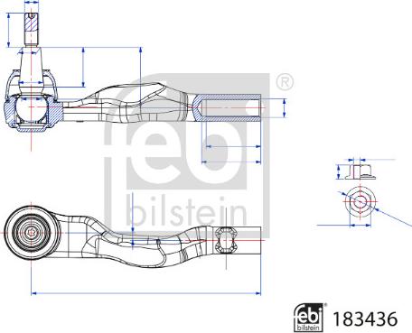 Febi Bilstein 183436 - Наконечник рулевой тяги, шарнир unicars.by