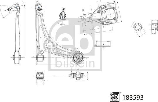 Febi Bilstein 183593 - Рычаг подвески колеса unicars.by