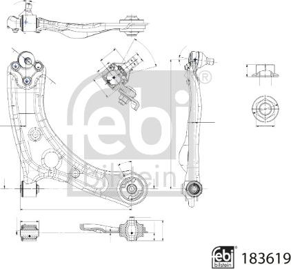 Febi Bilstein 183619 - Рычаг подвески колеса unicars.by