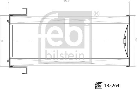 Febi Bilstein 182264 - Воздушный фильтр, двигатель unicars.by