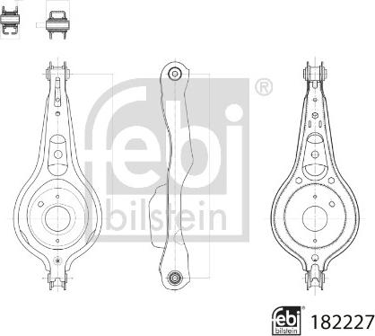 Febi Bilstein 182227 - Рычаг подвески колеса unicars.by