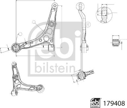 Febi Bilstein 179408 - Рычаг подвески колеса unicars.by