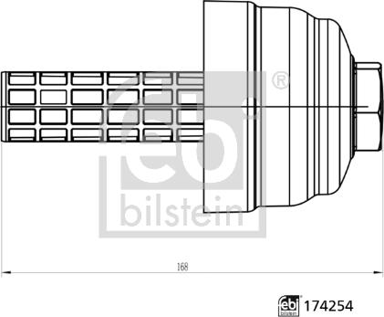 Febi Bilstein 174254 - Крышка, корпус масляного фильтра unicars.by