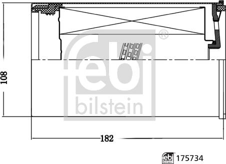 Febi Bilstein 175734 - Топливный фильтр unicars.by