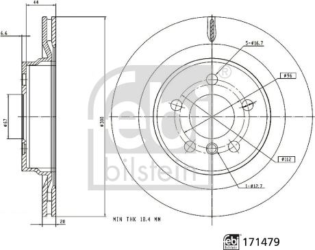 Febi Bilstein 171479 - Тормозной диск unicars.by