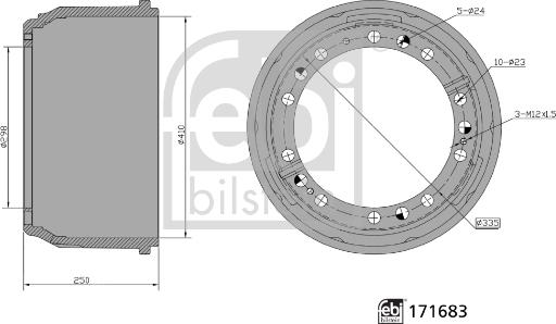 Febi Bilstein 171683 - Тормозной барабан unicars.by