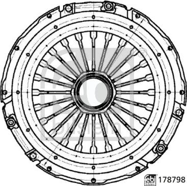 Febi Bilstein 178798 - Нажимной диск сцепления unicars.by