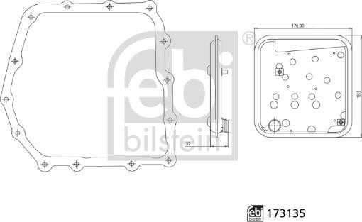 Febi Bilstein 173135 - Гидрофильтр, автоматическая коробка передач unicars.by