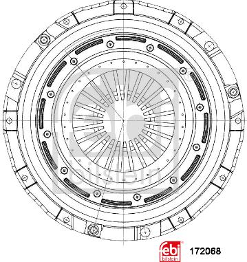Febi Bilstein 172068 - Нажимной диск сцепления unicars.by