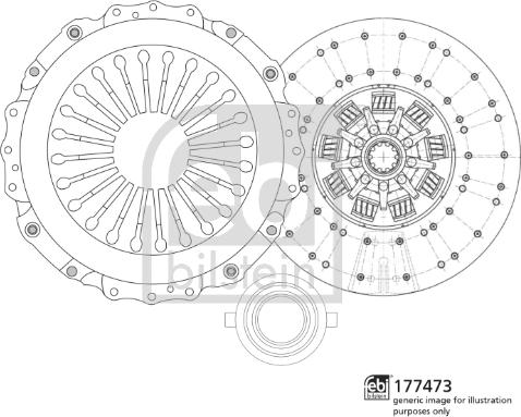 Febi Bilstein 177473 - Комплект сцепления unicars.by