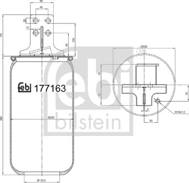 Febi Bilstein 177163 - Кожух пневматической рессоры unicars.by