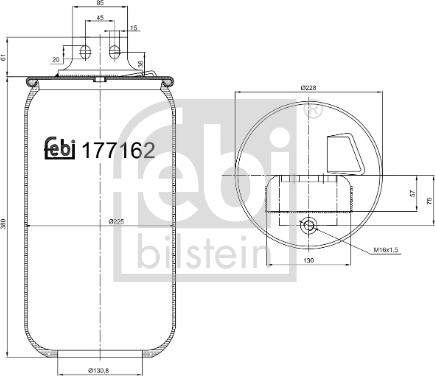 Febi Bilstein 177162 - Кожух пневматической рессоры unicars.by