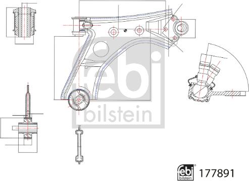 Febi Bilstein 177891 - Рычаг подвески колеса unicars.by