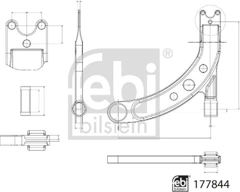 Febi Bilstein 177844 - Рычаг подвески колеса unicars.by