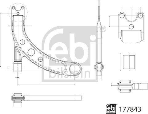 Febi Bilstein 177843 - Рычаг подвески колеса unicars.by