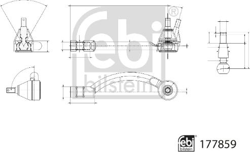 Febi Bilstein 177859 - Наконечник рулевой тяги, шарнир unicars.by