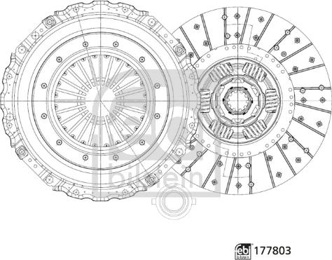 Febi Bilstein 177803 - Комплект сцепления unicars.by