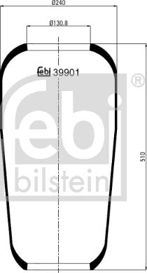 Febi Bilstein 39901 - Кожух пневматической рессоры unicars.by