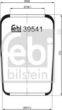 Febi Bilstein 39541 - Кожух пневматической рессоры unicars.by