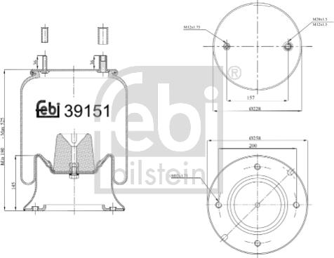 Febi Bilstein 39151 - Кожух пневматической рессоры unicars.by