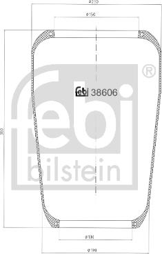 Febi Bilstein 38606 - Кожух пневматической рессоры unicars.by