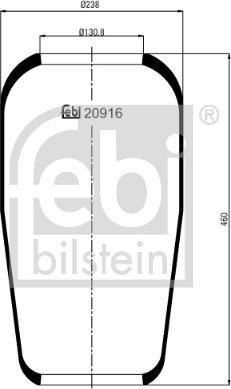 Febi Bilstein 20916 - Кожух пневматической рессоры unicars.by