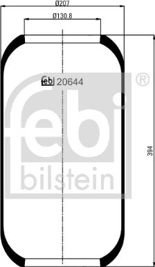 Febi Bilstein 20644 - Кожух пневматической рессоры unicars.by