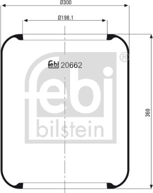 Febi Bilstein 20662 - Кожух пневматической рессоры unicars.by