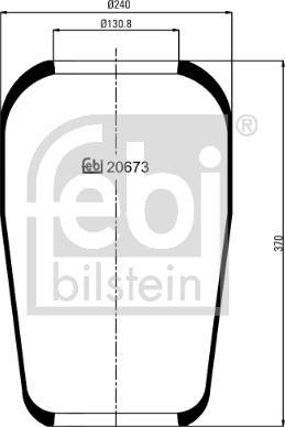 Febi Bilstein 20673 - Кожух пневматической рессоры unicars.by