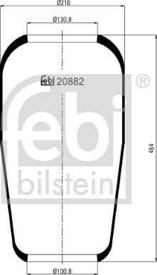 Febi Bilstein 20882 - Кожух пневматической рессоры unicars.by