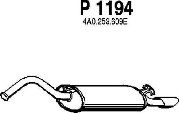 Fenno P1194 - Глушитель выхлопных газов, конечный unicars.by