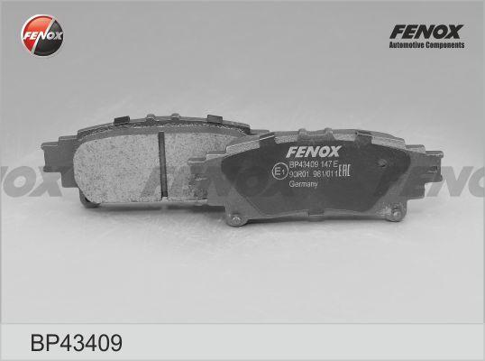 Fenox BP43409 - Тормозные колодки, дисковые, комплект unicars.by