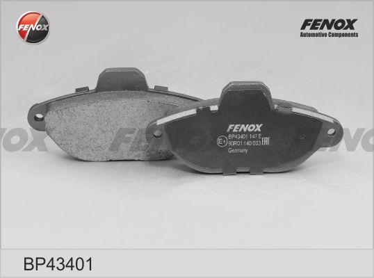 Fenox BP43401 - Тормозные колодки, дисковые, комплект unicars.by