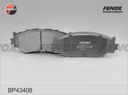 Fenox BP43408 - Тормозные колодки, дисковые, комплект unicars.by