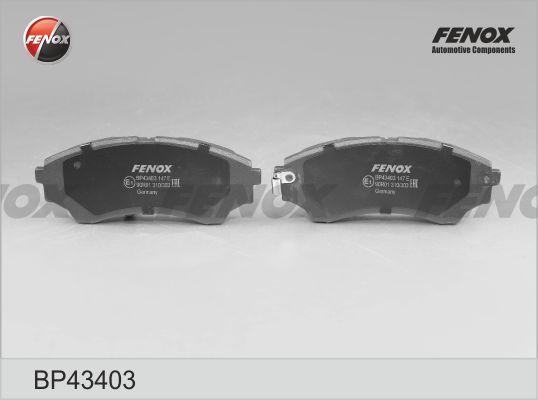 Fenox BP43403 - Тормозные колодки, дисковые, комплект unicars.by