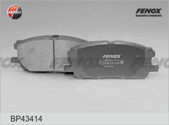 Fenox BP43414 - Тормозные колодки, дисковые, комплект unicars.by