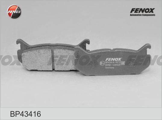 Fenox BP43416 - Тормозные колодки, дисковые, комплект unicars.by