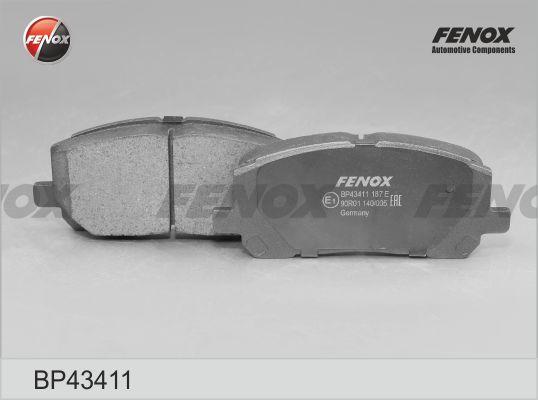 Fenox BP43411 - Тормозные колодки, дисковые, комплект unicars.by