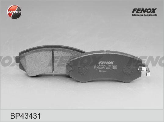 Fenox BP43431 - Тормозные колодки, дисковые, комплект unicars.by