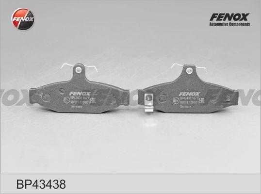 Fenox BP43438 - Тормозные колодки, дисковые, комплект unicars.by