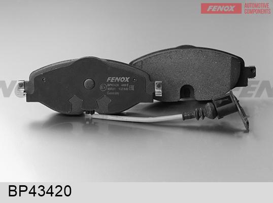 Fenox BP43420 - Тормозные колодки, дисковые, комплект unicars.by