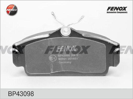 Fenox BP43098 - Тормозные колодки, дисковые, комплект unicars.by