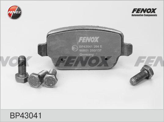 Fenox BP43041 - Тормозные колодки, дисковые, комплект unicars.by