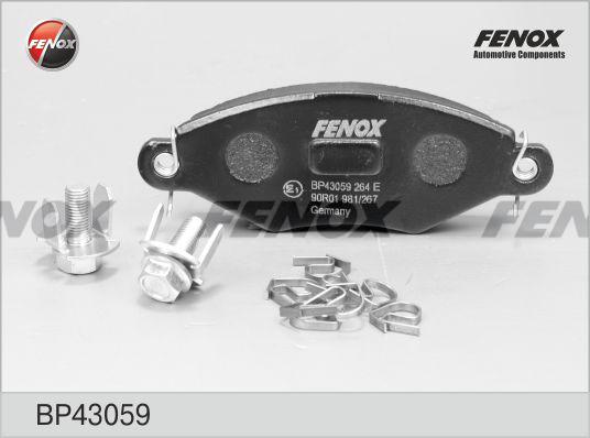 Fenox BP43059 - Тормозные колодки, дисковые, комплект unicars.by